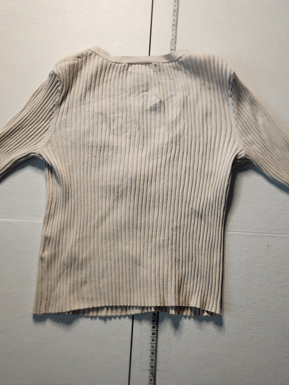 H&M Cream Ribbed V-Neck Button Cardigan - Picture 4 of 4